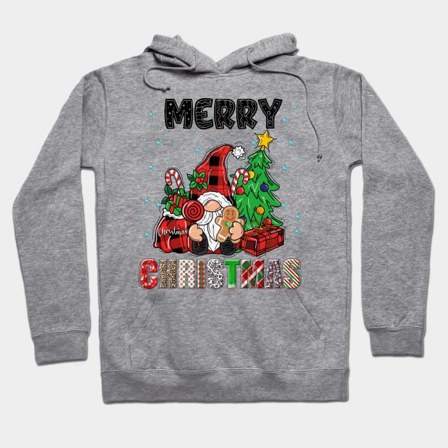 Merry Christmas Gnome Family Funny Xmas Tree Women Men Kids Hoodie by JennyArtist